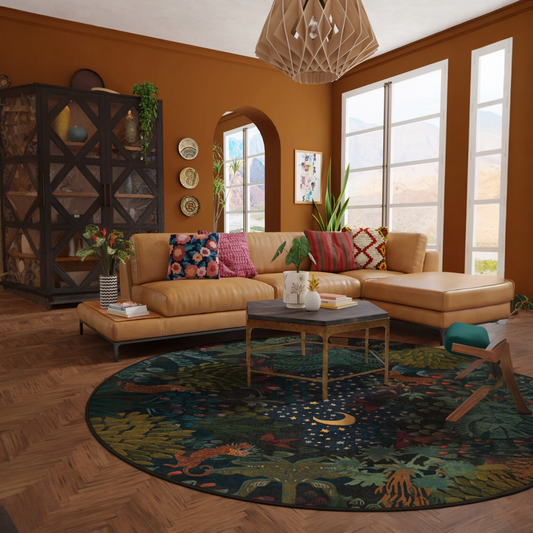 Justina Blakeney Josephine Midnight Floral Tufted Washable Rug