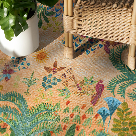 Justina Blakeney Josephine Sunrise Floral Washable Outdoor Rug
