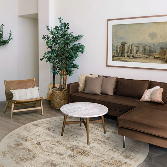 Sarrah Hazel Vintage Medallion Tufted Washable Rug