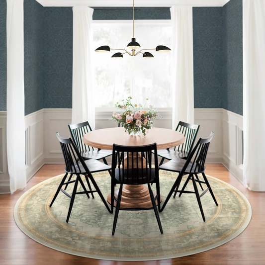 Adeline Natural Sage Traditional Tufted Washable Rug