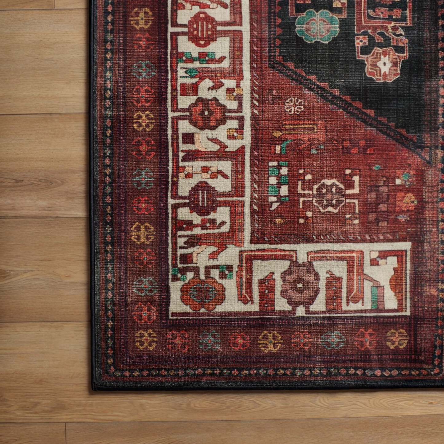 Sevilla Crimson & Terracotta Traditional Tufted Washable Rug