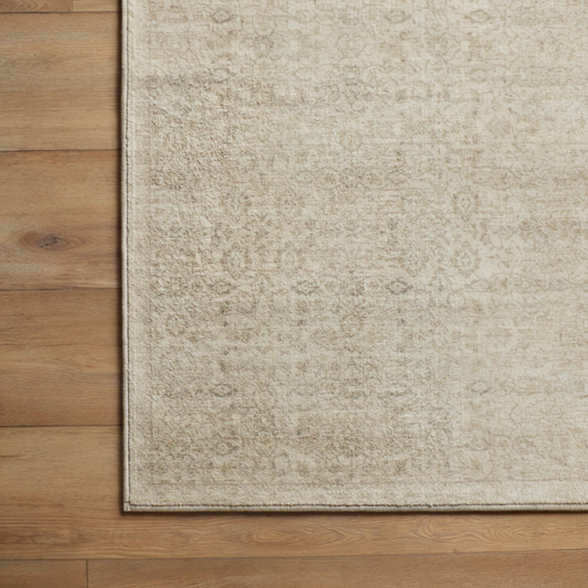 Sierra Birch & Natural Textured Geometric Tufted Washable Rug