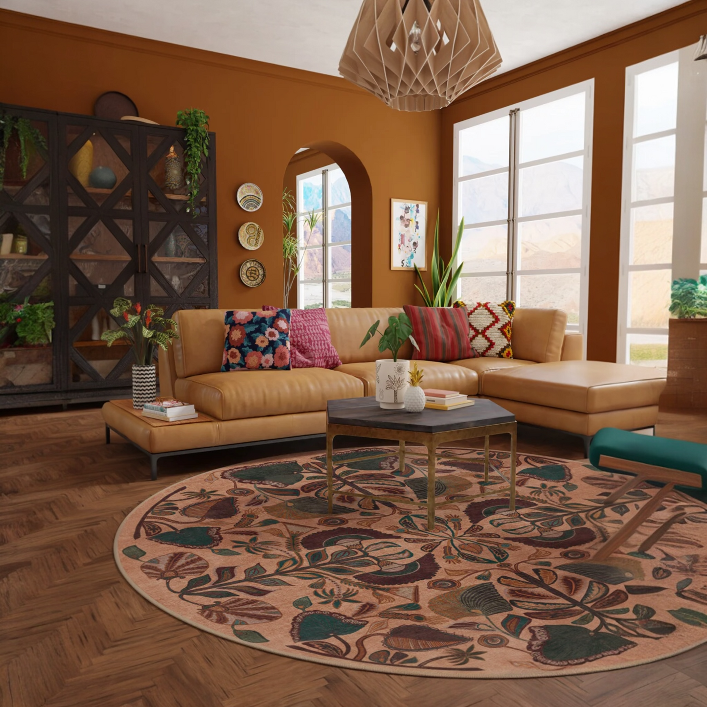 Justina Blakeney Georgia Kaleidoscope Geometric Tufted Washable Rug