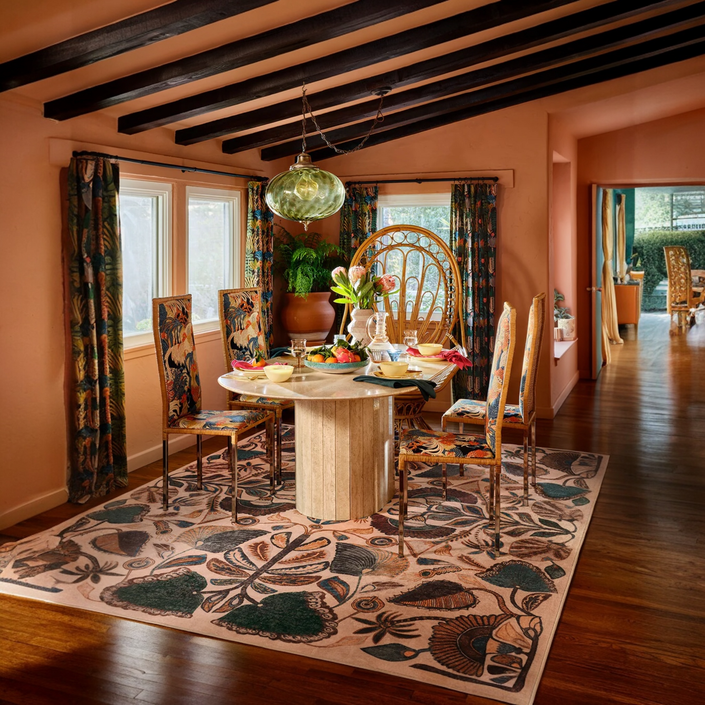 Justina Blakeney Georgia Kaleidoscope Geometric Tufted Washable Rug