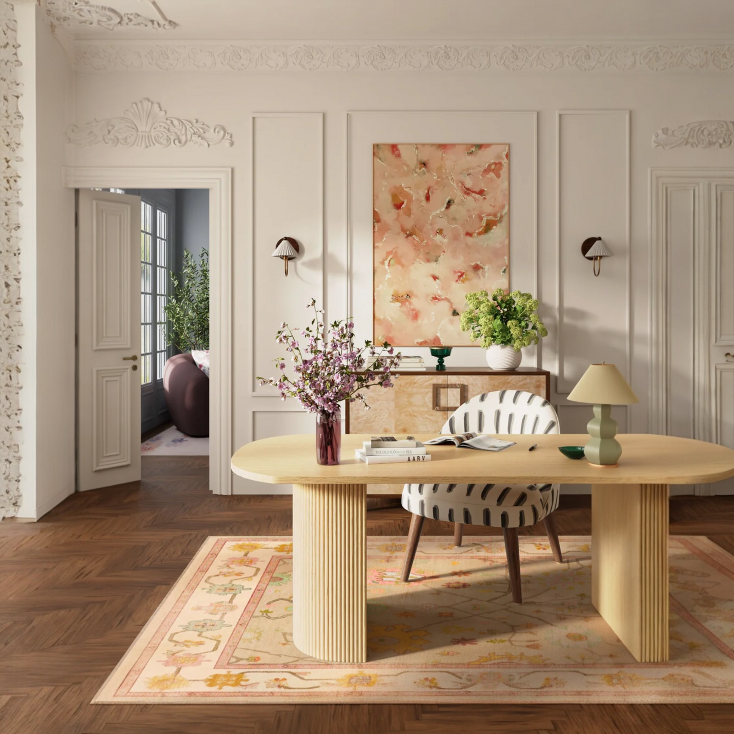 Jemima Neutral Multicolor Folk Tufted Washable Rug