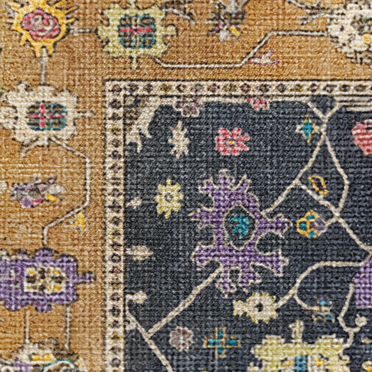 Jemima Vintage Ink Multicolor Folk Tufted Washable Rug