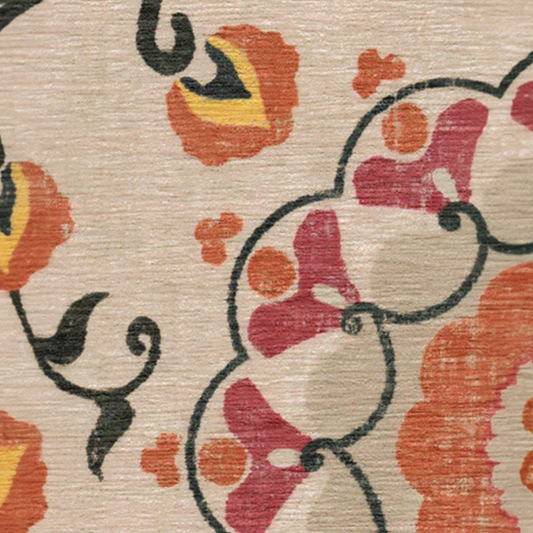 Suzani Coral & Teal Artisan Tufted Washable Rug