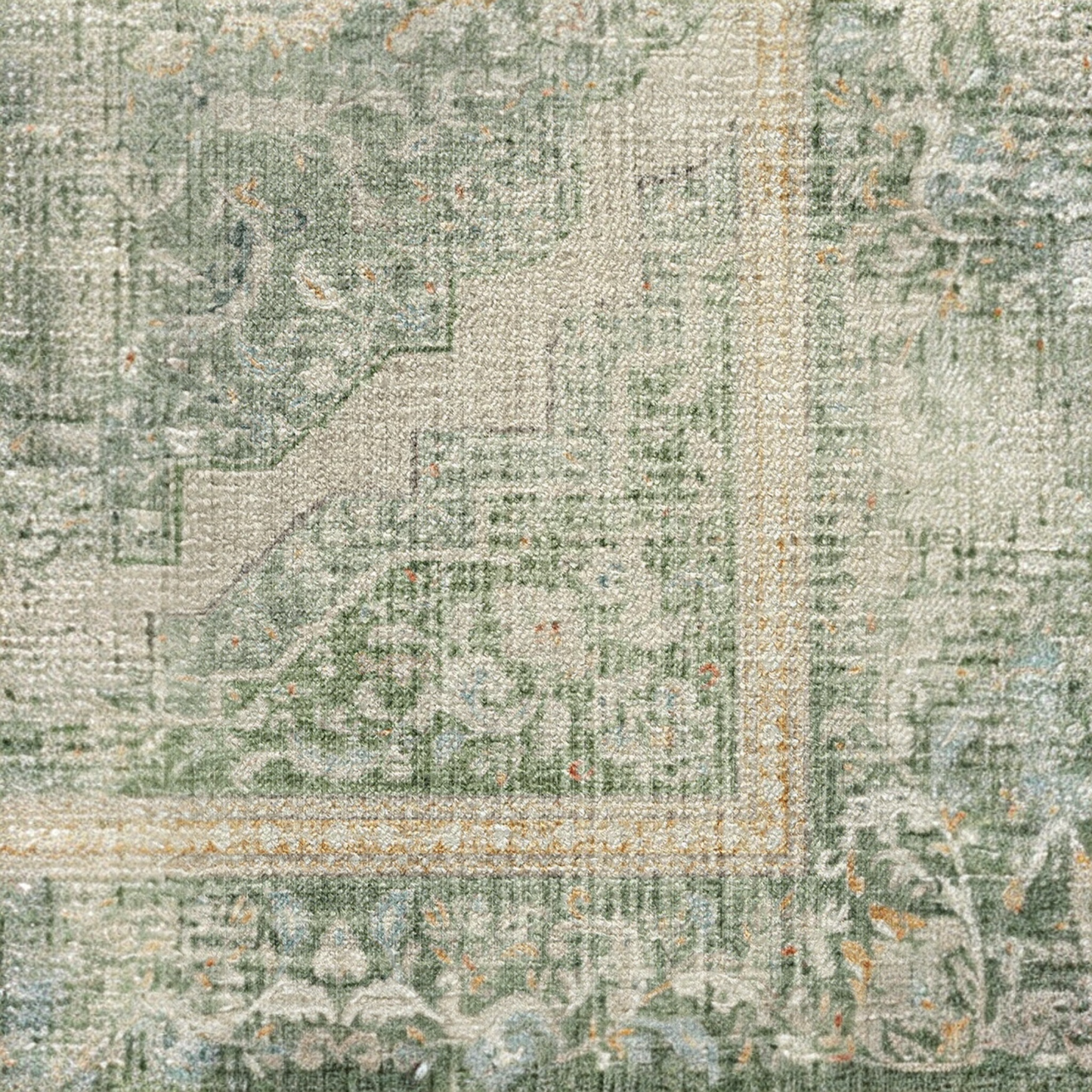 Adeline Natural Sage Traditional Tufted Washable Rug